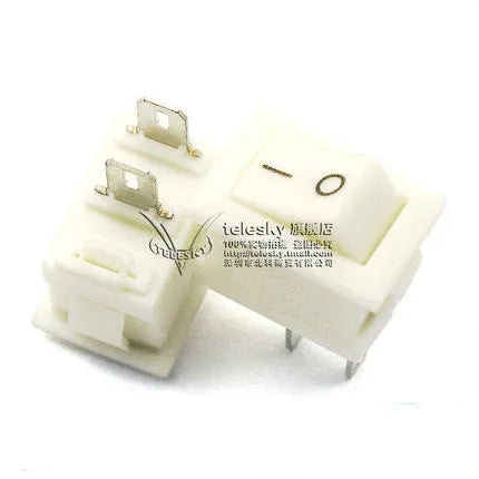 5Pcs Push Button Switch 10x15mm SPST 3Pin 3A 250V KCD11 Snap-in on/Off  Mini Rocker Switch 10MM*15MM Black Red and White DIY