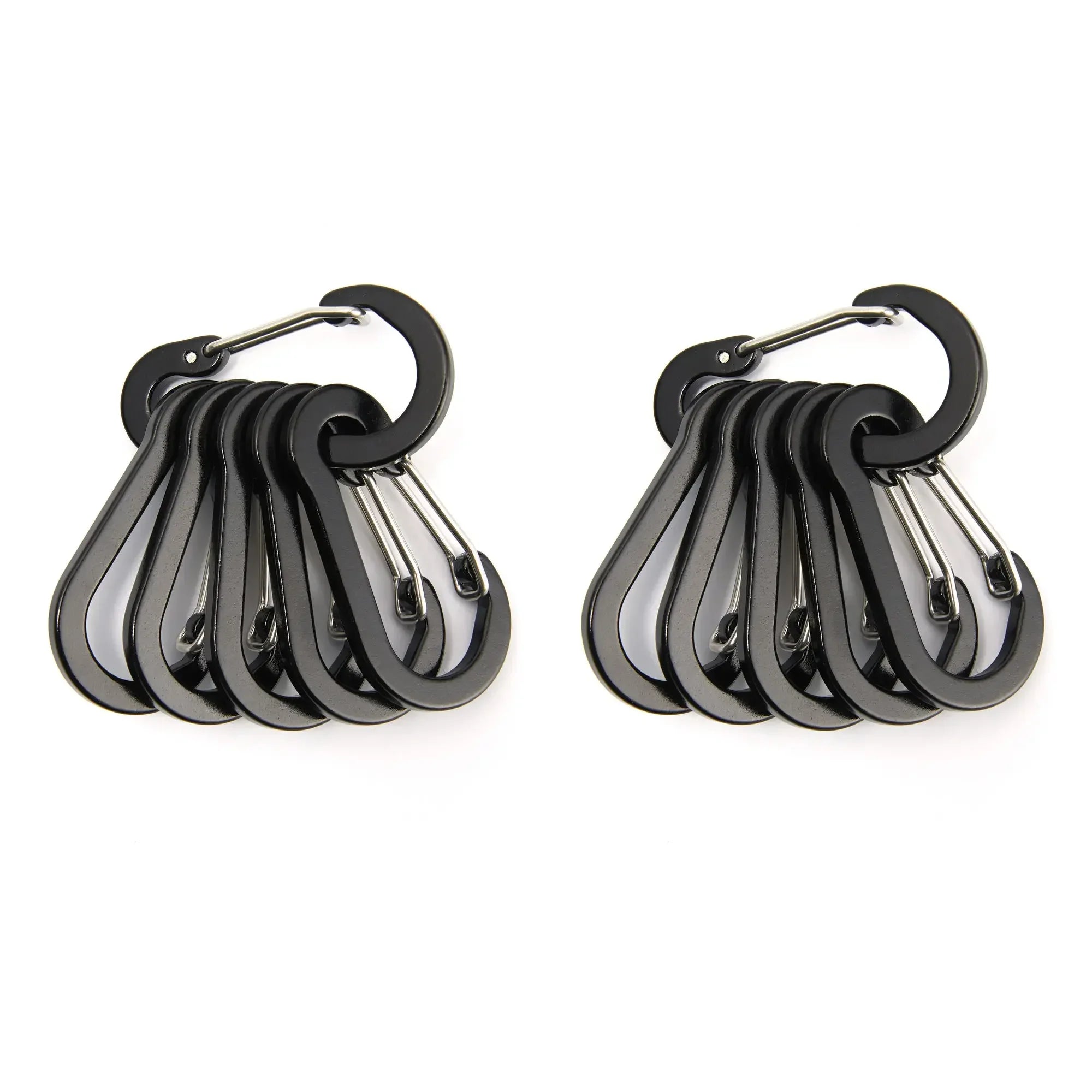 6/12pcs Multi-Functional Outdoor Carabiner Clips: Lightweight &amp;amp; Strong Gear Clips for Camping, Fishing, and Hiking 12pcs Black