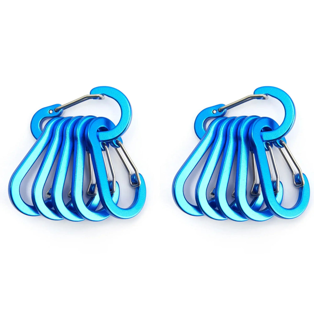 6/12pcs Multi-Functional Outdoor Carabiner Clips: Lightweight &amp;amp; Strong Gear Clips for Camping, Fishing, and Hiking 12pcs Blue