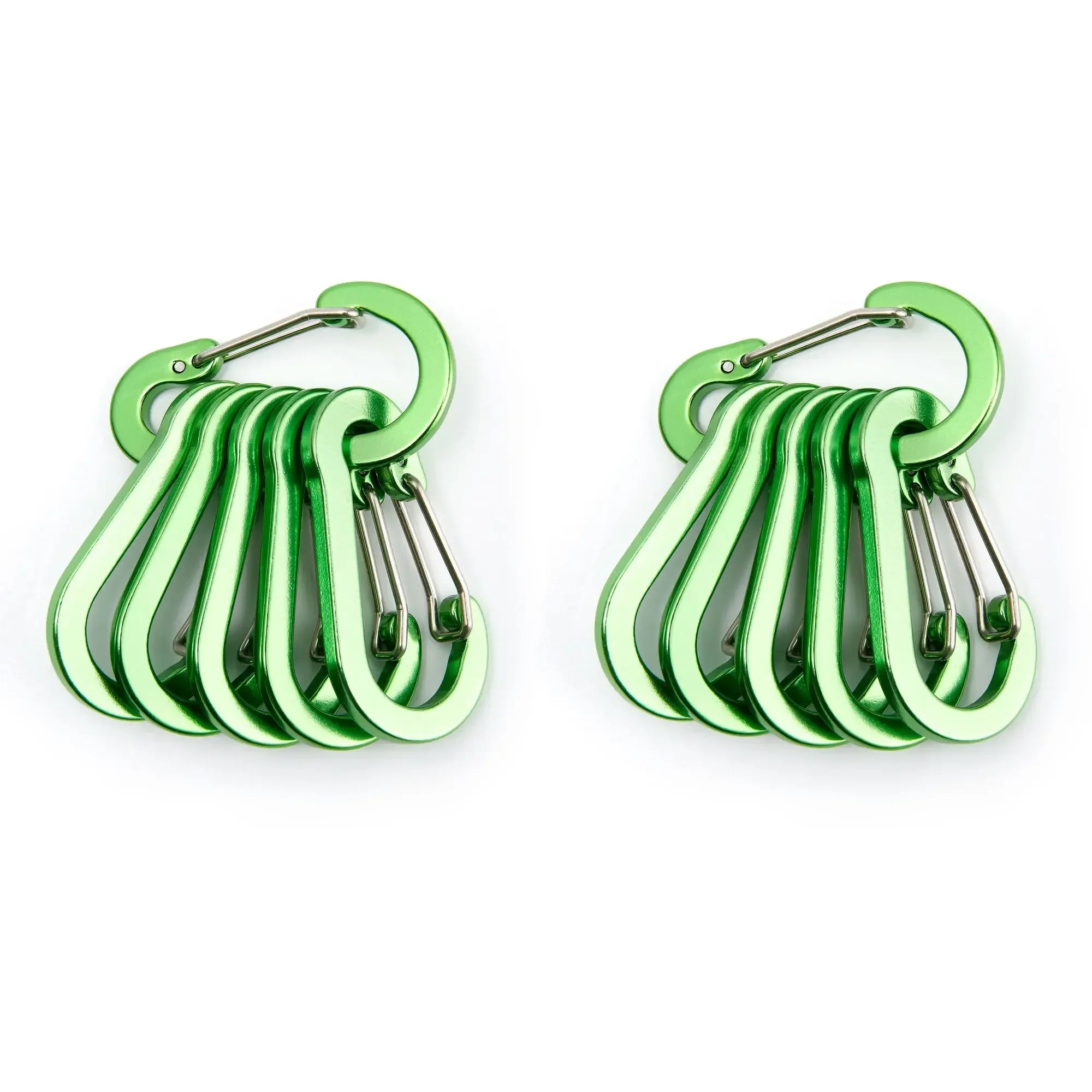 6/12pcs Multi-Functional Outdoor Carabiner Clips: Lightweight &amp;amp; Strong Gear Clips for Camping, Fishing, and Hiking 12pcs Green