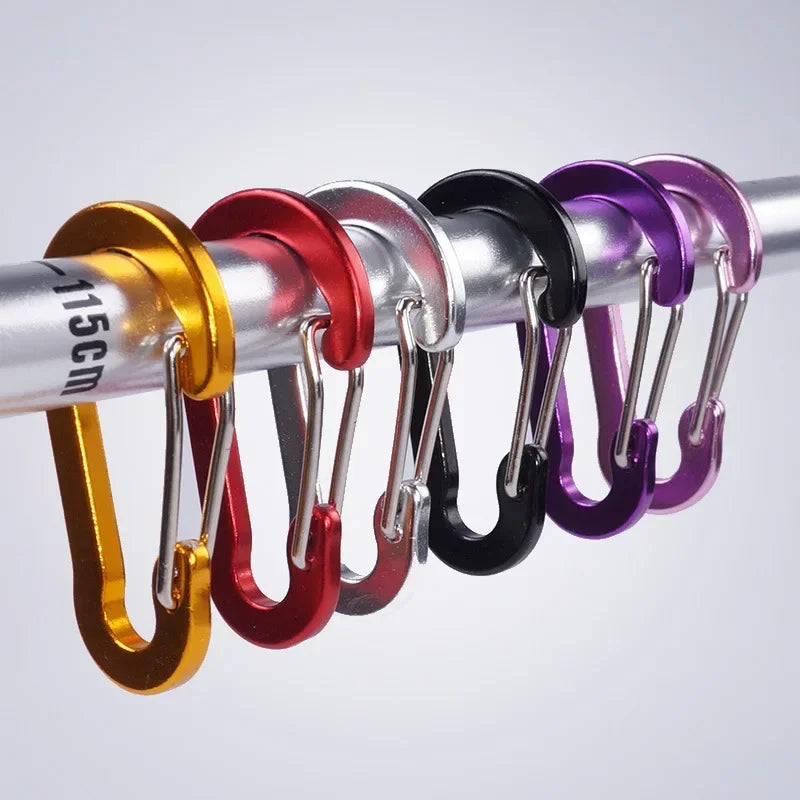 6/12pcs Multi-Functional Outdoor Carabiner Clips: Lightweight &amp;amp; Strong Gear Clips for Camping, Fishing, and Hiking