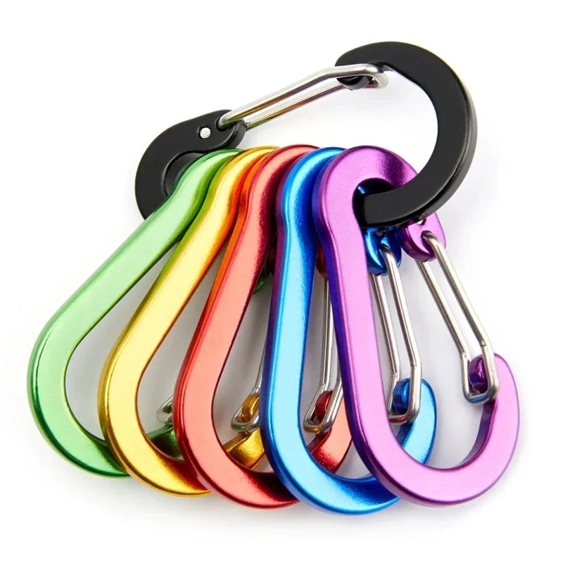 6/12pcs Multi-Functional Outdoor Carabiner Clips: Lightweight &amp;amp; Strong Gear Clips for Camping, Fishing, and Hiking