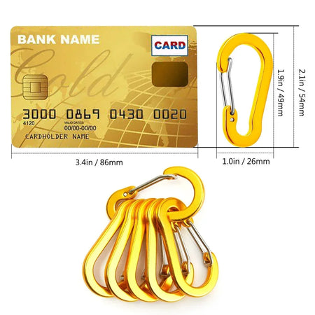 6/12pcs Multi-Functional Outdoor Carabiner Clips: Lightweight &amp;amp; Strong Gear Clips for Camping, Fishing, and Hiking