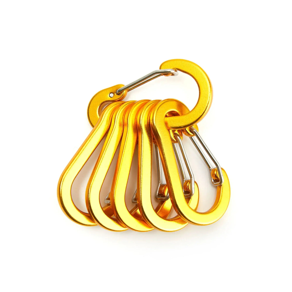 6/12pcs Multi-Functional Outdoor Carabiner Clips: Lightweight &amp;amp; Strong Gear Clips for Camping, Fishing, and Hiking 6pcs Gold