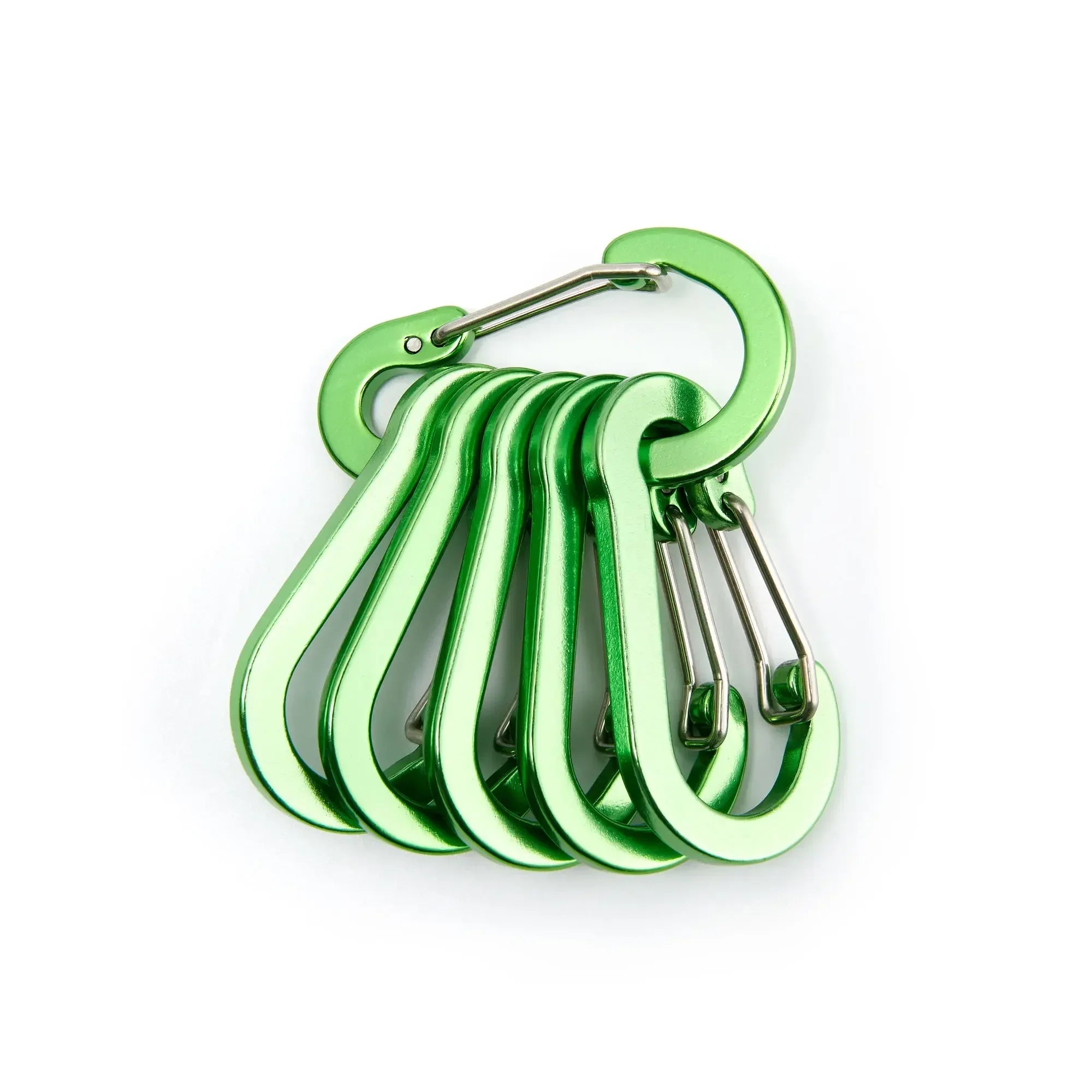 6/12pcs Multi-Functional Outdoor Carabiner Clips: Lightweight &amp;amp; Strong Gear Clips for Camping, Fishing, and Hiking 6pcs Green
