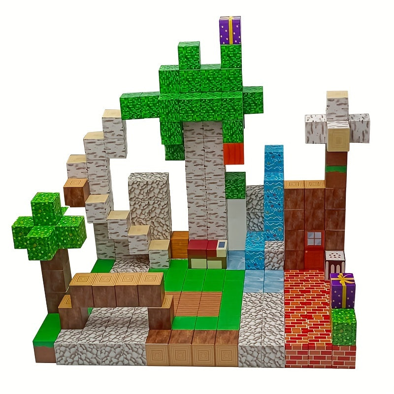 Magnetic Christmas Puzzle Building Blocks Toy Set