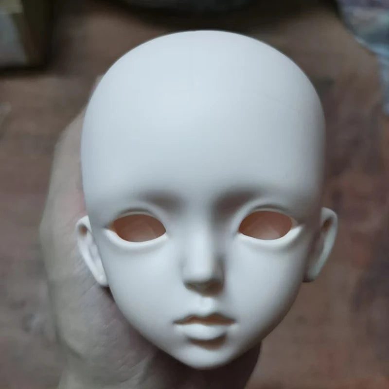60cm Female Doll 1/3 BJD White  Skin Head Without Makeup with Eyeballs DIY Toys for Girls Only Head