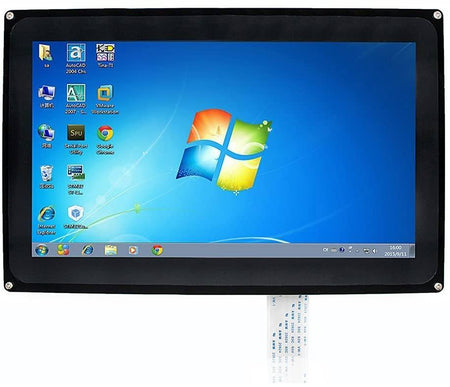 Makibes Raspberry Pi 10.1inch HDMI LCD 1024x600 Capacitive Touch Screen With Bicolor Case Support Raspberry Pi 2 3 Model B/PC Systems/BeagleBone Black Support Raspbian Ubuntu Windows
