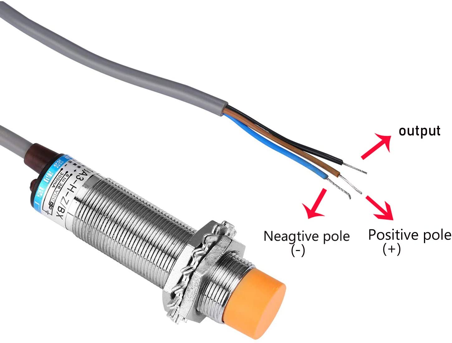 LJC18A3-H-Z/BX Capacitance Proximity Sensor Switch NPN NO DC 6-36V 300mA 3 Wire 1-10mm Normally Open