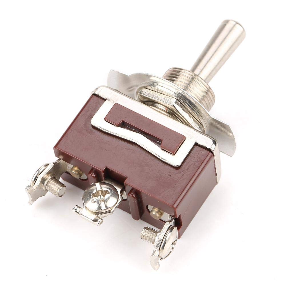 ON-OFF-ON Toggle Switch, 3 Pin 3 Position Mini Toggle Switch With 12mm Screw Mounting Hole 15A 250VAC