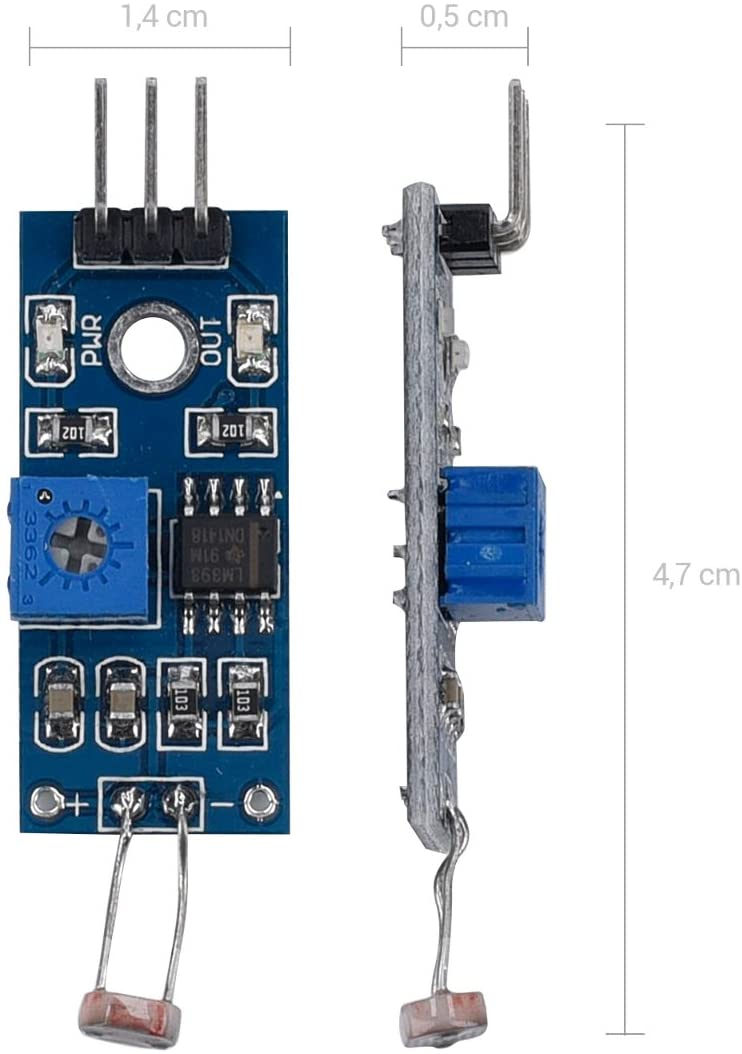 Kwmobile Digital Light Intensity Sensor - Light Level Detection Photosensitive Sensor Module For Arduino, Genuino And Raspberry Pi 3.3V - 5V Power