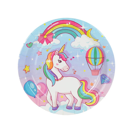 61Pcs Rainbow Unicorn Disposable Tableware Set