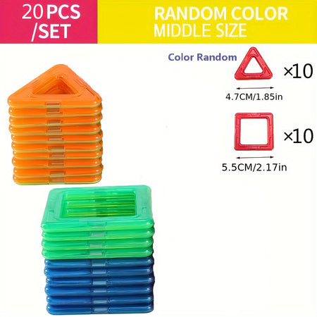Magnetic Building Blocks Toy - Educational Gift for Kids Over 3 Years Old Magnetic Building Blocks 20pcs
