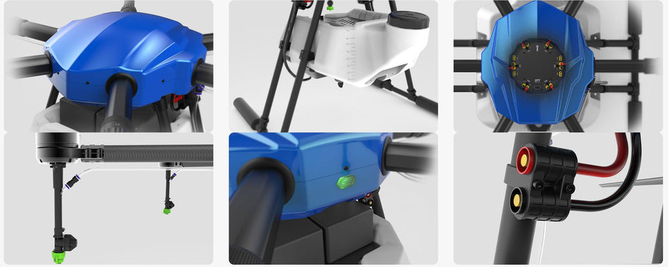 🟢 EFT E610S 10L zemědělský postřikový dron E610S 10KG skládací rozvor rám bezkartáčové vodní čerpadlo sprej X6 napájecí systém sada