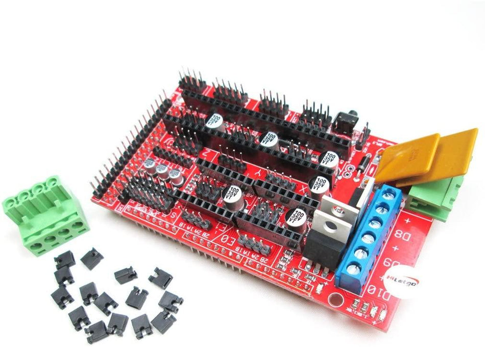 🟢 HiLetgo RAMPS 1.4 Πίνακας Ελέγχου Reprap Πίνακας Ελέγχου για Arduino Mega 2560 