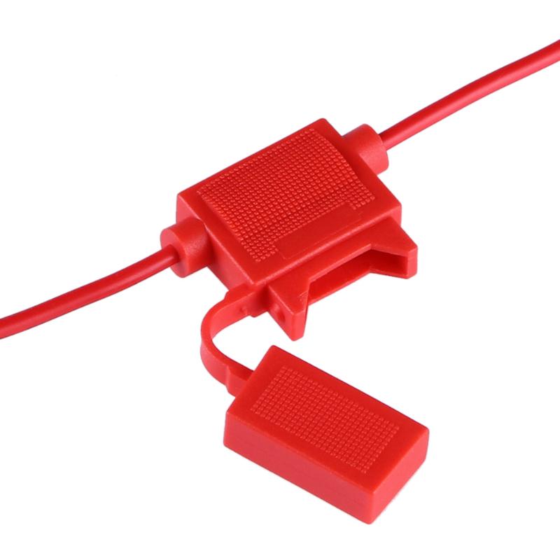 In-line Mini Blade ATM Fuse Holder with 16 AWG Wire Leads In-line Mini Blade ATM Fuse Holder with 16 AWG Wire Leads
