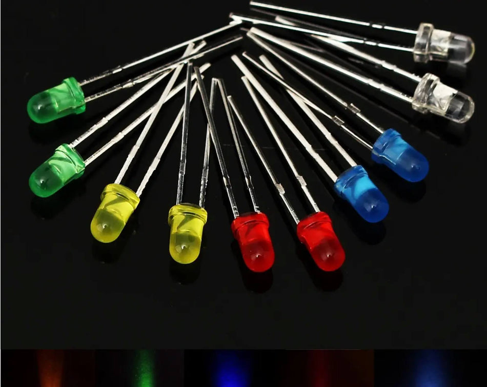 🟢 3MM i 5MM LED diode svjetleće diode perle otpornik svjetla kompleti žarulja lampa