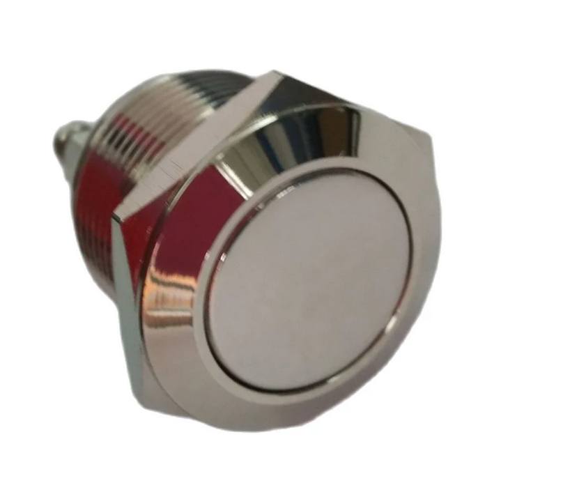 🟢 19mm Momentary normal closed NC waterproof metal electric car pushbutton switches