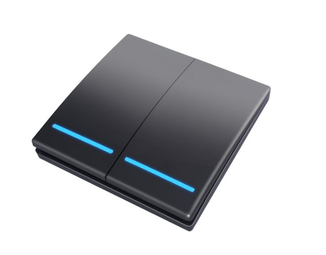 🟢 3 Gang RF 433Mhz Smart Home Push Wireless Switch Light Remote Control Wall Button Ceiling Lamp On Off ASK Ev1257. Black.