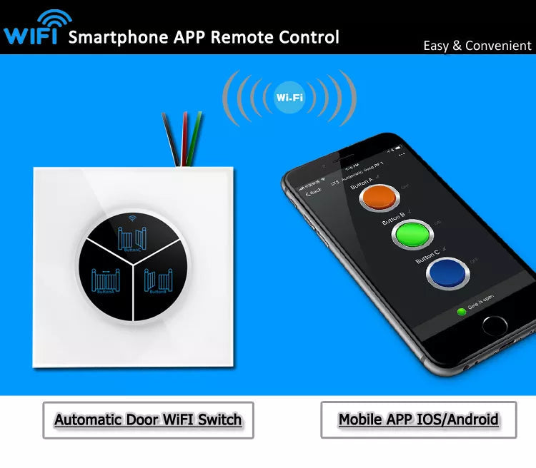 🟢 86mm Smartphone Garage Door WiFi Smart Control App Alexa Voice Remote Control