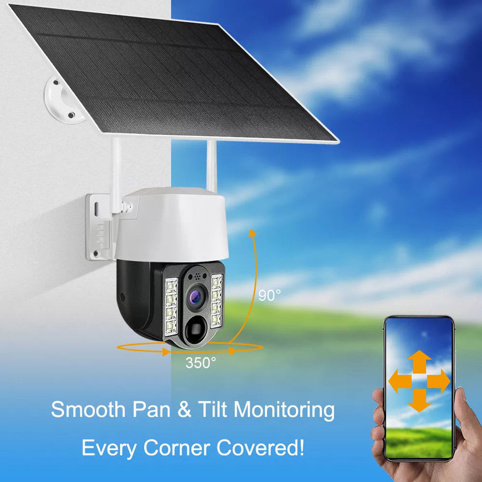 🟢 V380 PRO Security Camera  - Battery Powered  Solar Wifi Camera (When there is no electricity or you prefer not to wire the camera)