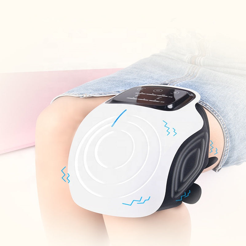 🟢 LCD Touch Screen Cordless Pain Relief Infrared Laser Vibration Electric Heating Knee Massager