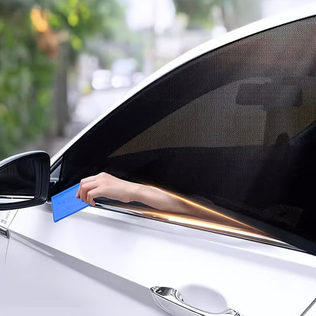 4pcs Car Anti-Mosquito Screen Window, Car Sunshade, Car Window Anti-mosquito Net, Car Curtain Sunshade Sunscreen Net