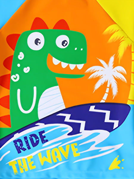 Boys' Dinosaur "Ride the Wave" Swim Set with Cap