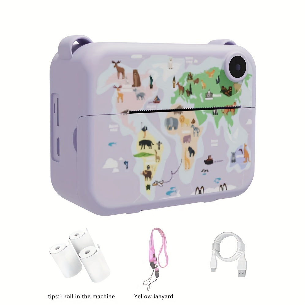 Toddler Instant Print Camera HD Digital Video Baby Toy Purple