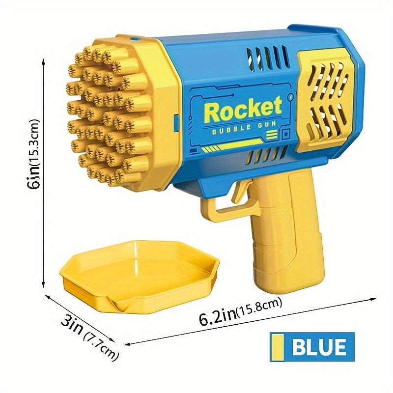 Rocket Launcher Bubble Gun with Led Lights - Fun Toy for Kids