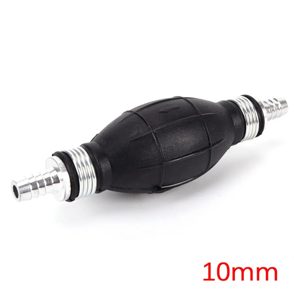 6mm/8mm/10mm/12mm Black Rubber Aluminum Manual Fuel Pump Hand Primer Oil Gasoline Petrol Diesel Liquid Transfer Pump 10mm