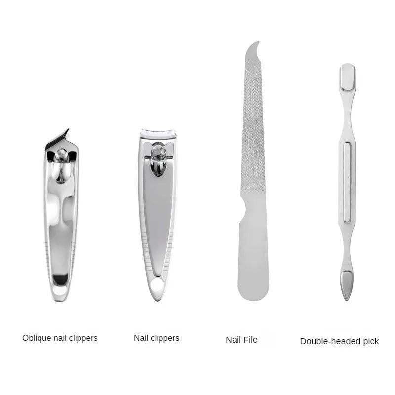 7-Piece Stainless Steel Manicure Pedicure Set for Convenient Grooming