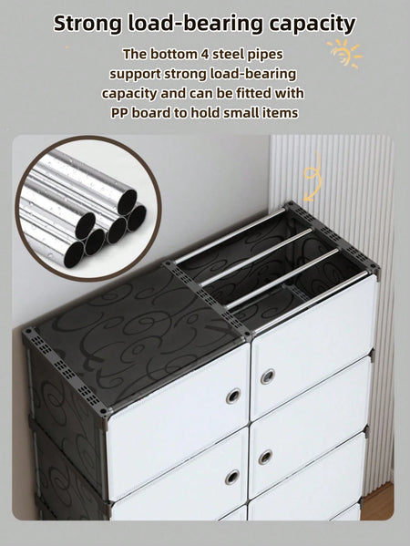 Multicolour Multi-Layer Shoe Rack - Dustproof Storage Cabinet for Bedroom &amp; Living Room