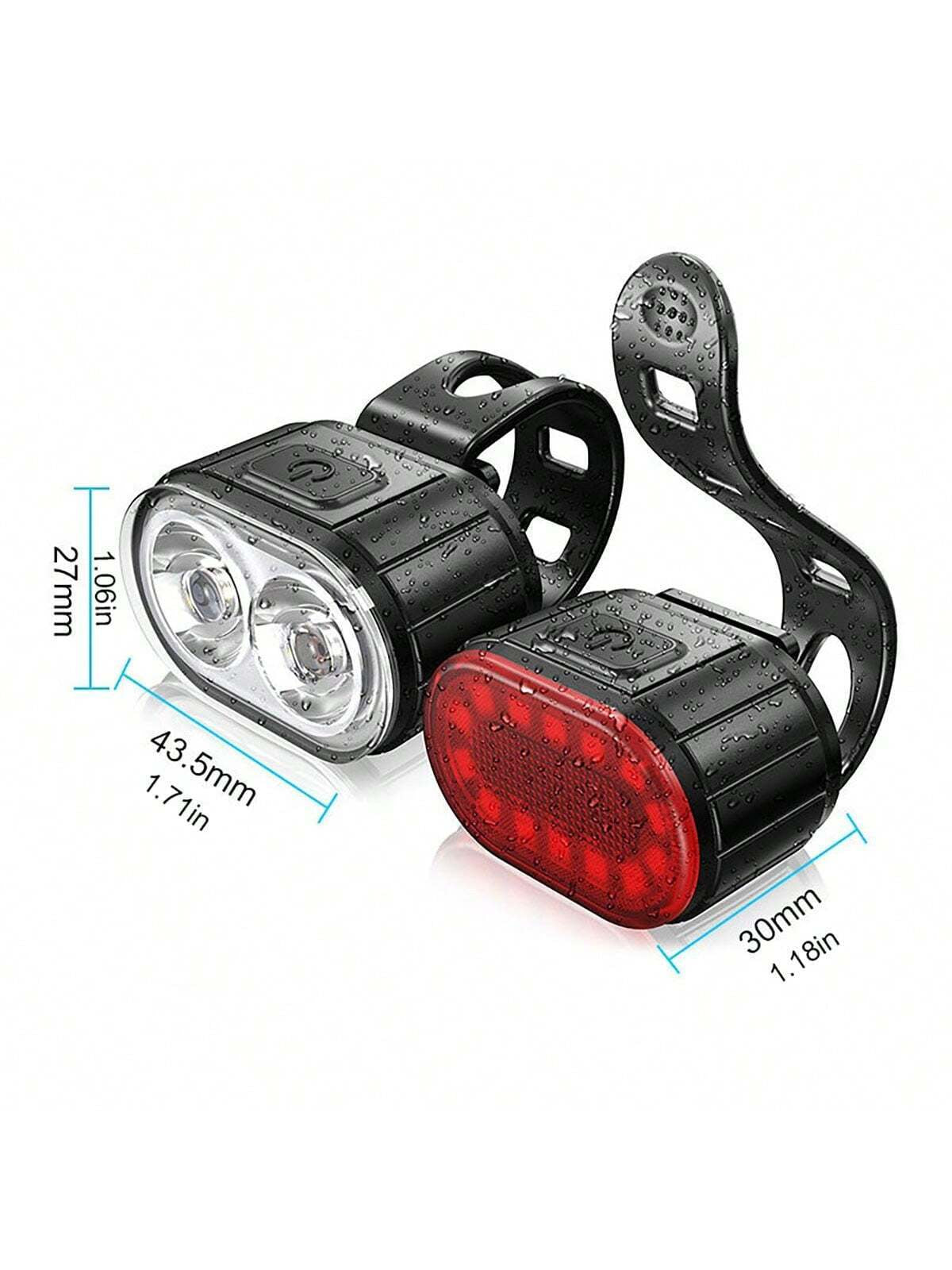 USB Rechargeable LED Bike Lights Set for Enhanced Night Riding