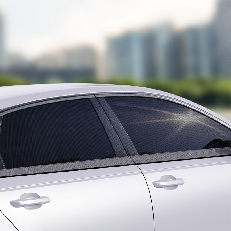 4pcs Car Anti-Mosquito Screen Window, Car Sunshade, Car Window Anti-mosquito Net, Car Curtain Sunshade Sunscreen Net