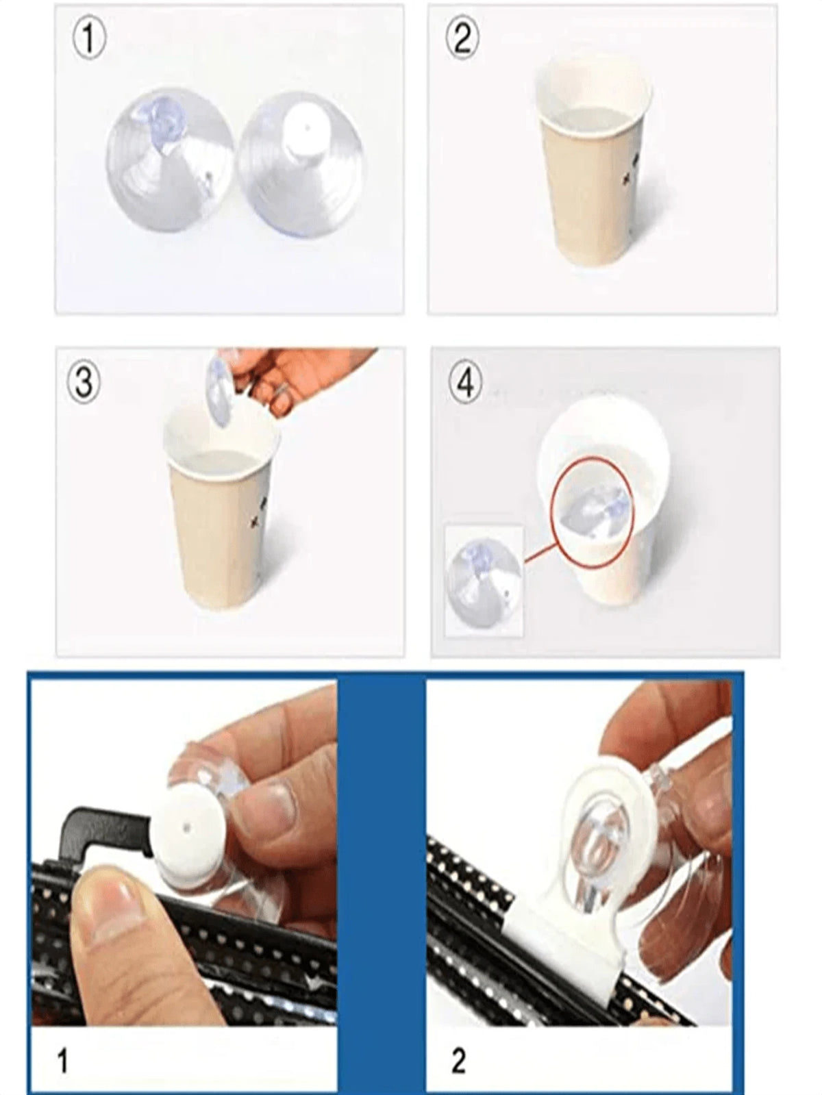 Universal Blackout Roller Blinds - Suction Cup Sunshade for Home and Office