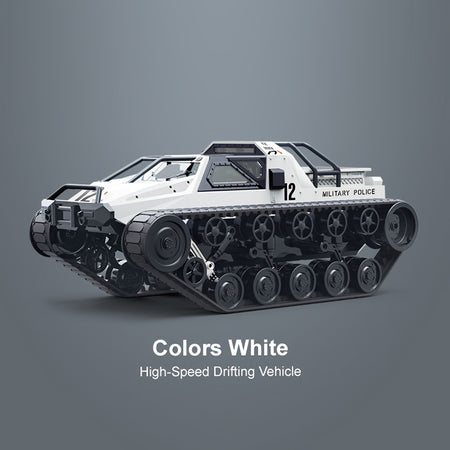 High-Speed Remote Control Tank Toy - 360&deg; Rotating Military Truck - Birthday Christmas Gift White