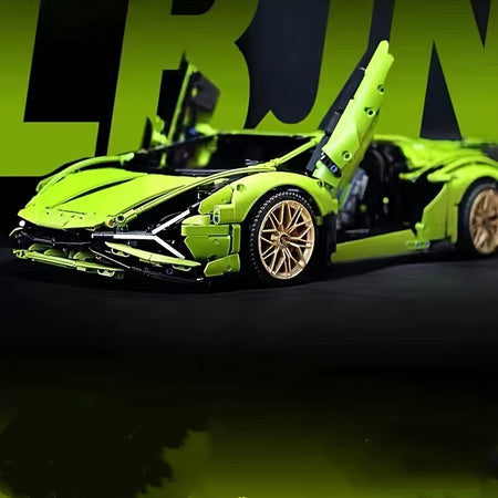 High Difficulty Adult Building Blocks Car Toy Sports Car Model - Ideal for Living Room Decor - Great as Halloween and Christmas Gift