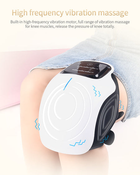 LCD Touch Screen Cordless Pain Relief Infrared Laser Vibration Electric Heating Knee Massager