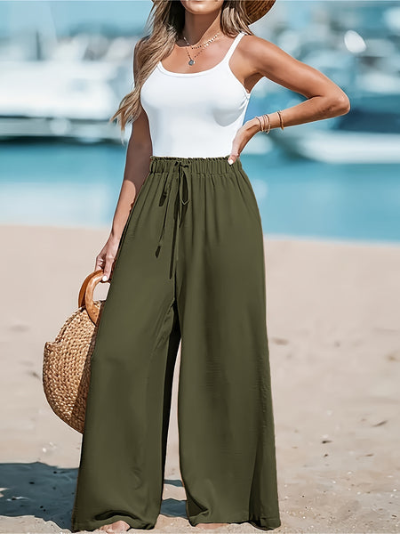 Elegant High-Waisted Loose Wide-Leg Pants for Women