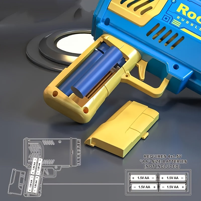 Rocket Launcher Bubble Gun with Led Lights - Fun Toy for Kids