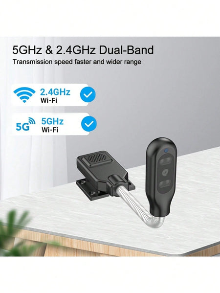 PNZEO W7 Mini Smart Home Security Camera - 1080P, Night Vision, Two-Way Audio