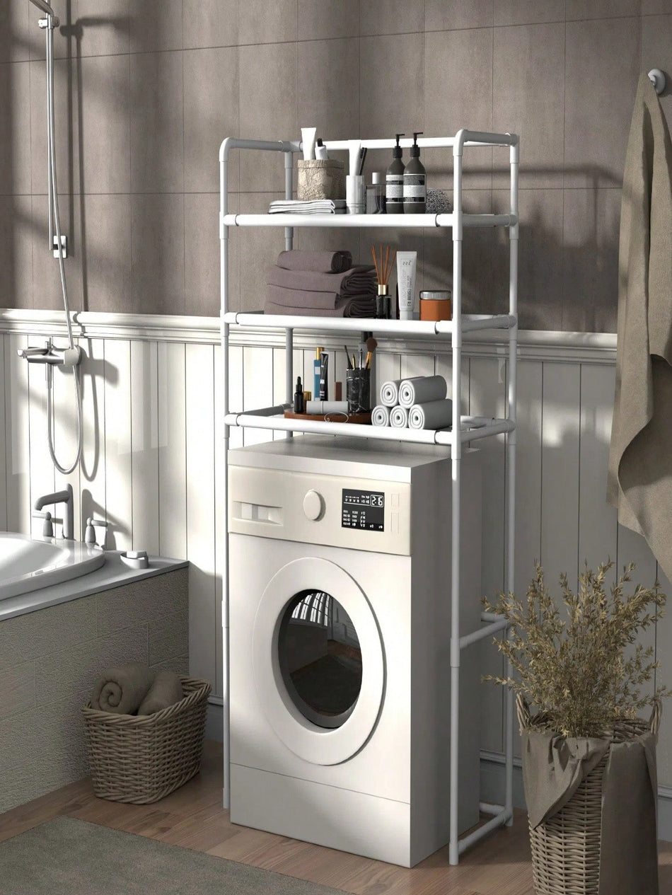 Multicolour Floor Standing Washing Machine Rack &amp; Storage Cabinet