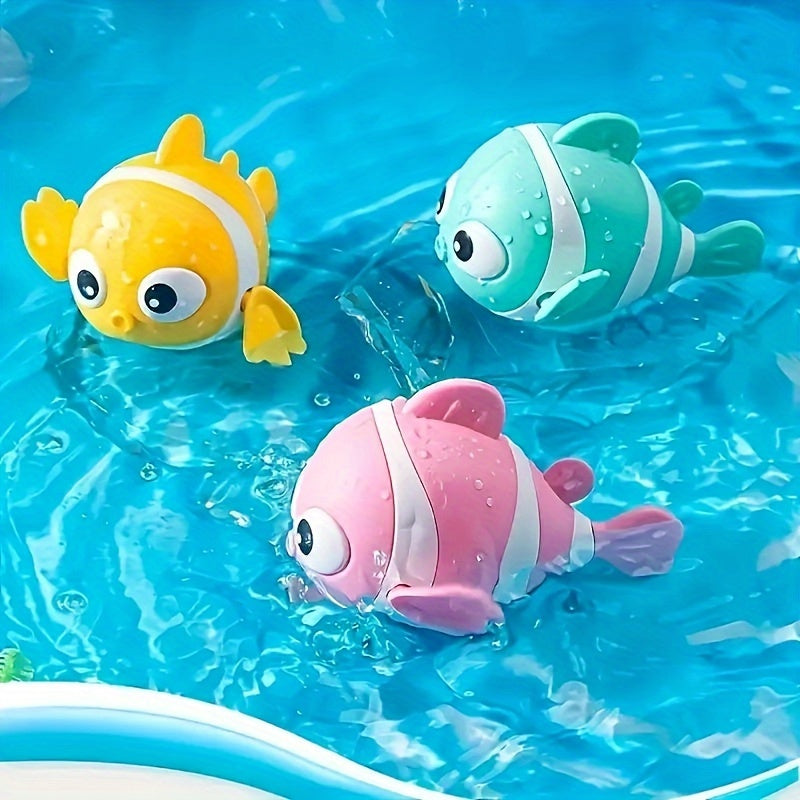 Floating Clown Fish Bath Toy Set - Fun for Kids!  3pcs