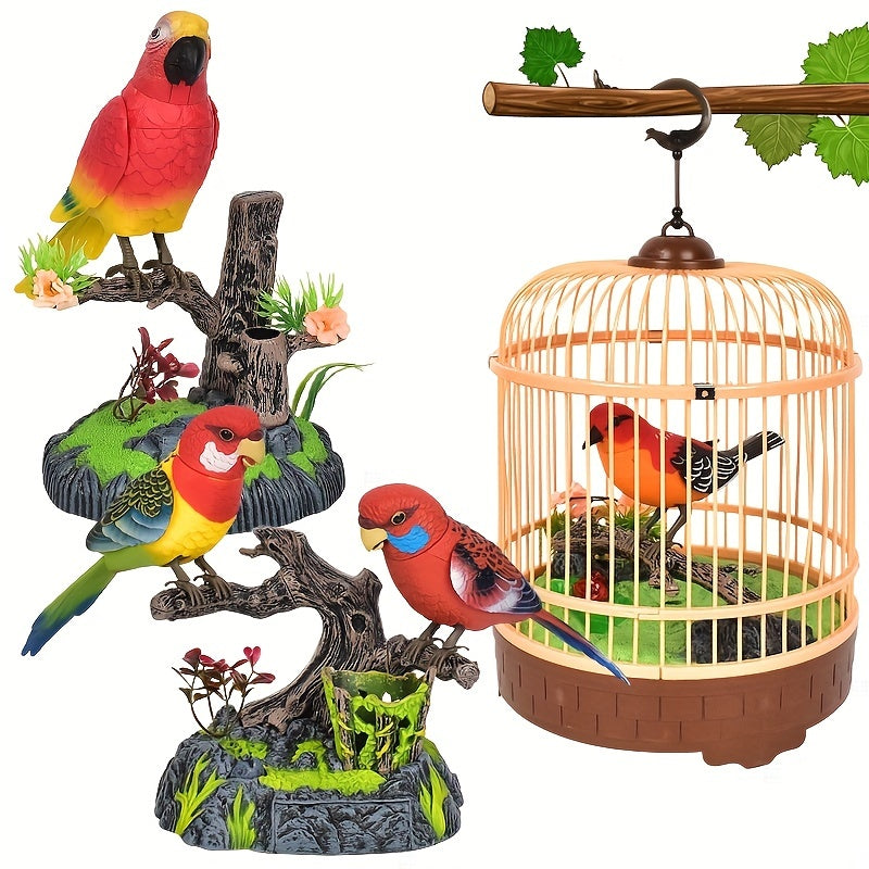 Interactive Voice-Activated Parrot Decoration &amp; Toy