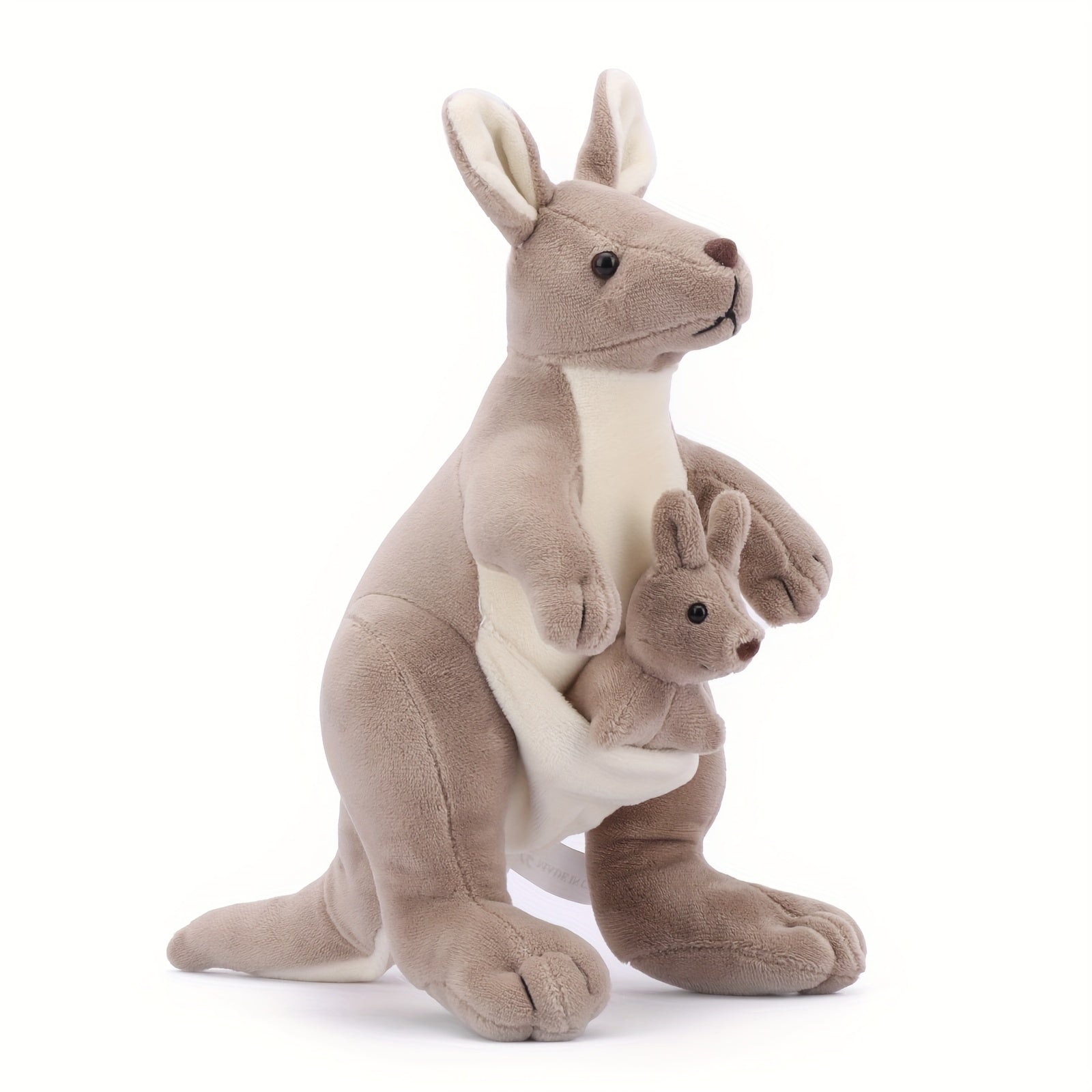 Cuddly Kangaroo &amp; Baby Plush Toy Set - Perfect Gift for Babies 0-3 Years Brown