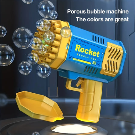 Rocket Launcher Bubble Gun with Led Lights - Fun Toy for Kids