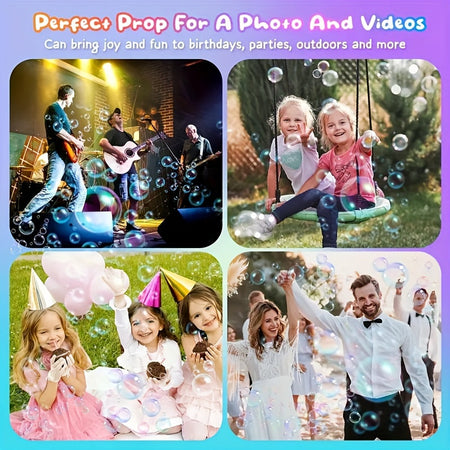 Rocket Launcher Bubble Gun with Led Lights - Fun Toy for Kids