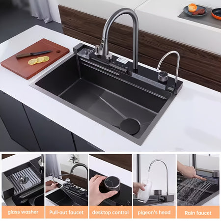 JIAYUN Heavy-Duty Kitchen Sink &ndash; Easy-Clean Stainless Steel Design