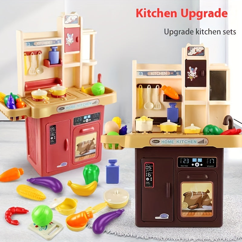 Kids' Play Kitchen Set - Pretend Cooking &amp; Food Sorting Toy with Fruits and Vegetables - Ideal Christmas or Birthday Gift for Ages 3-6